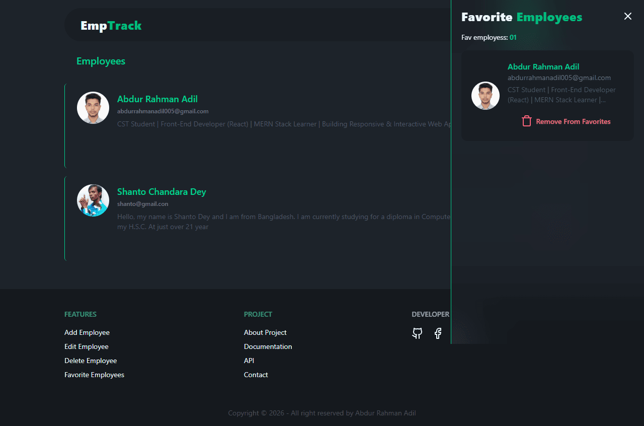EmpTrack — Employee Management System