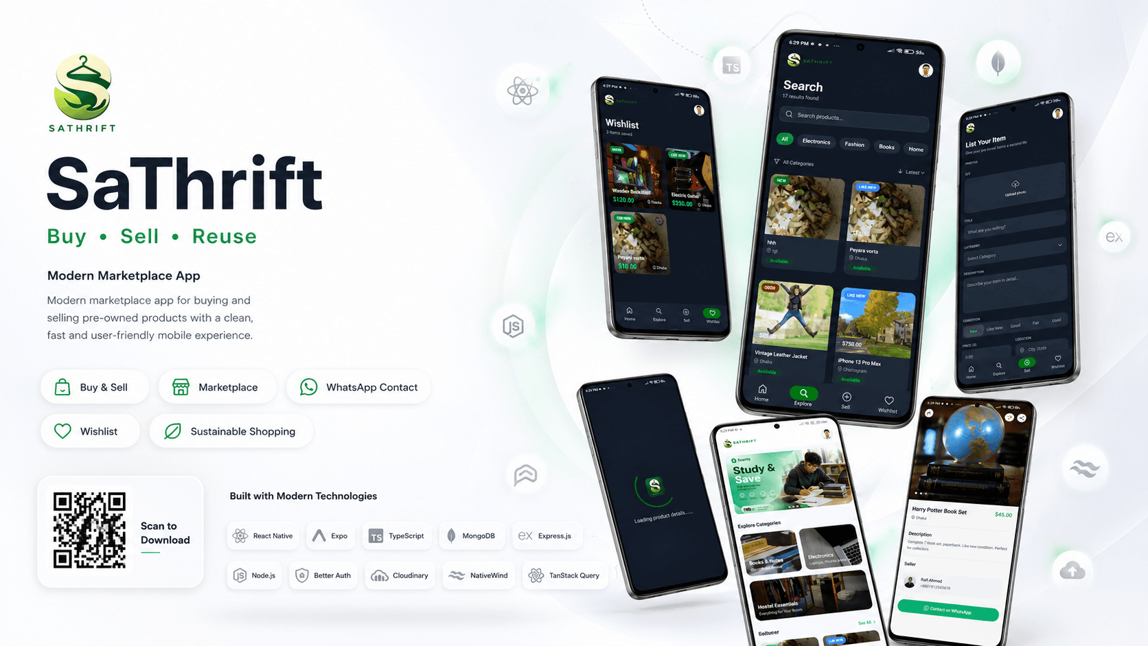 Sathrift - Buy • Sell • Reuse - Mobile App