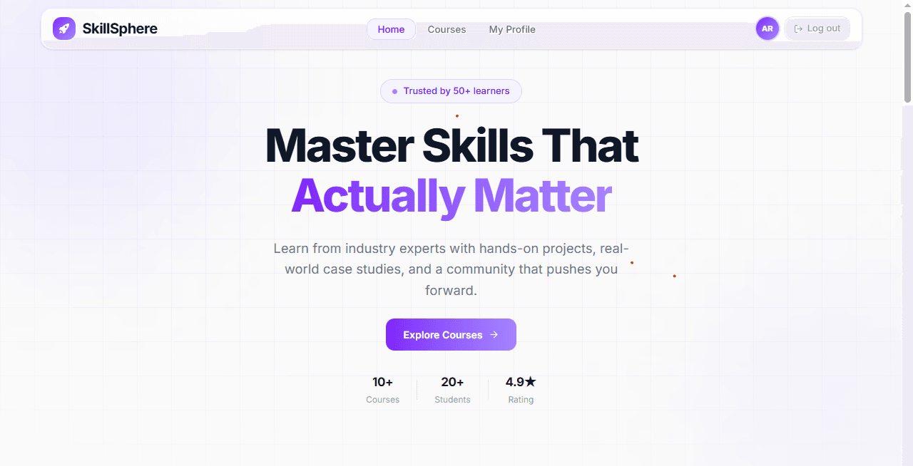 SkillSphere – Online Learning Platform